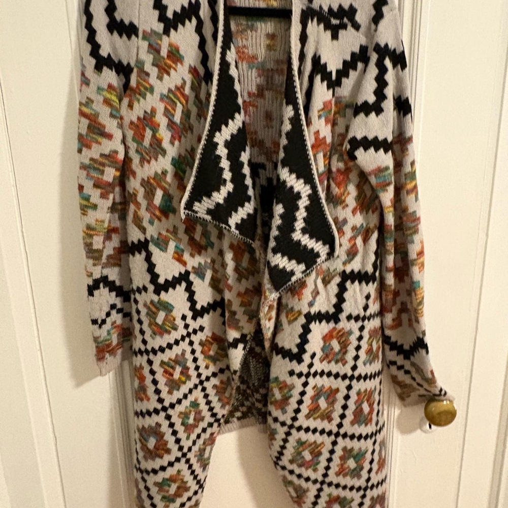 Katherine Barclay Multicolor Geometric Cardigan S/M